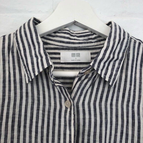 Uniqlo | Tops | Uniqlo Striped Linen 